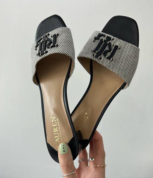 R-L Block Heel Black