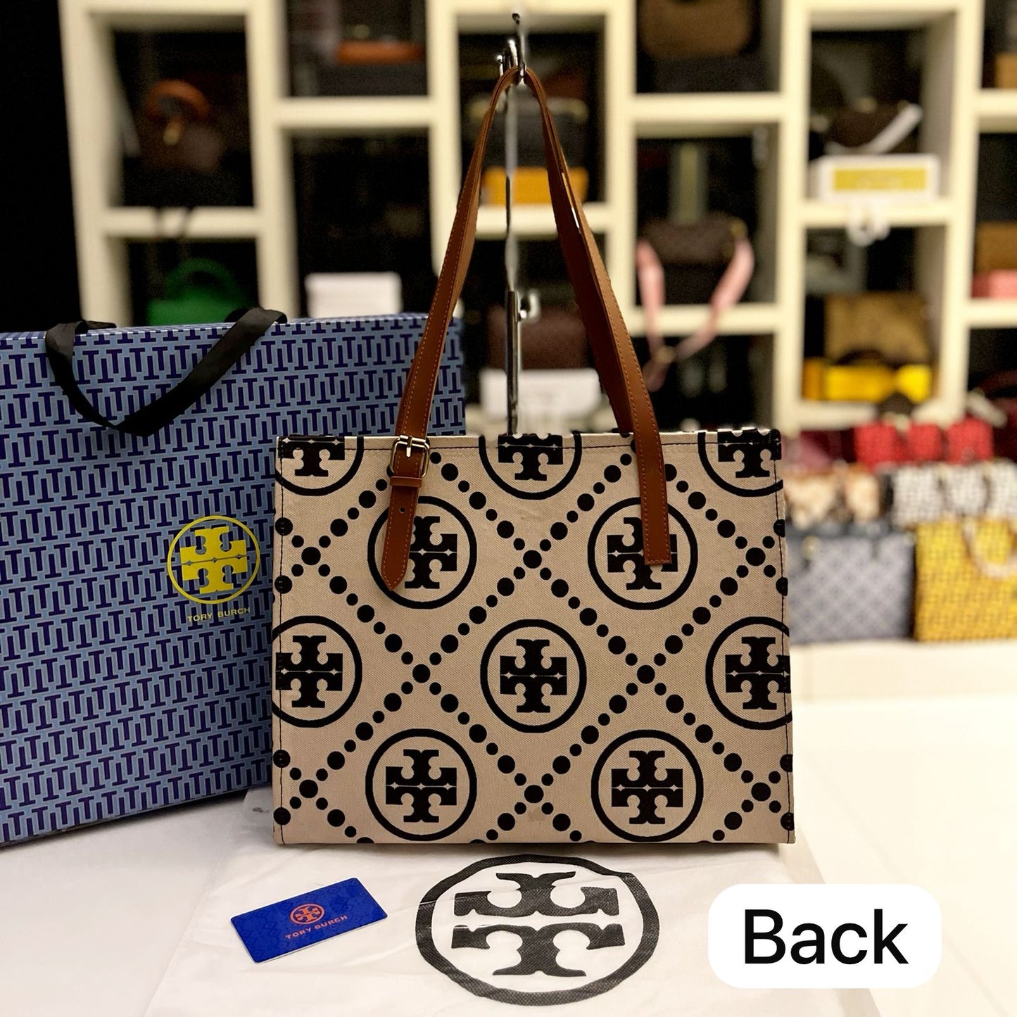 T-B Tote Bag Black foan
