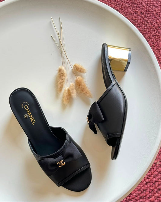 Kitten Bow Block Heels