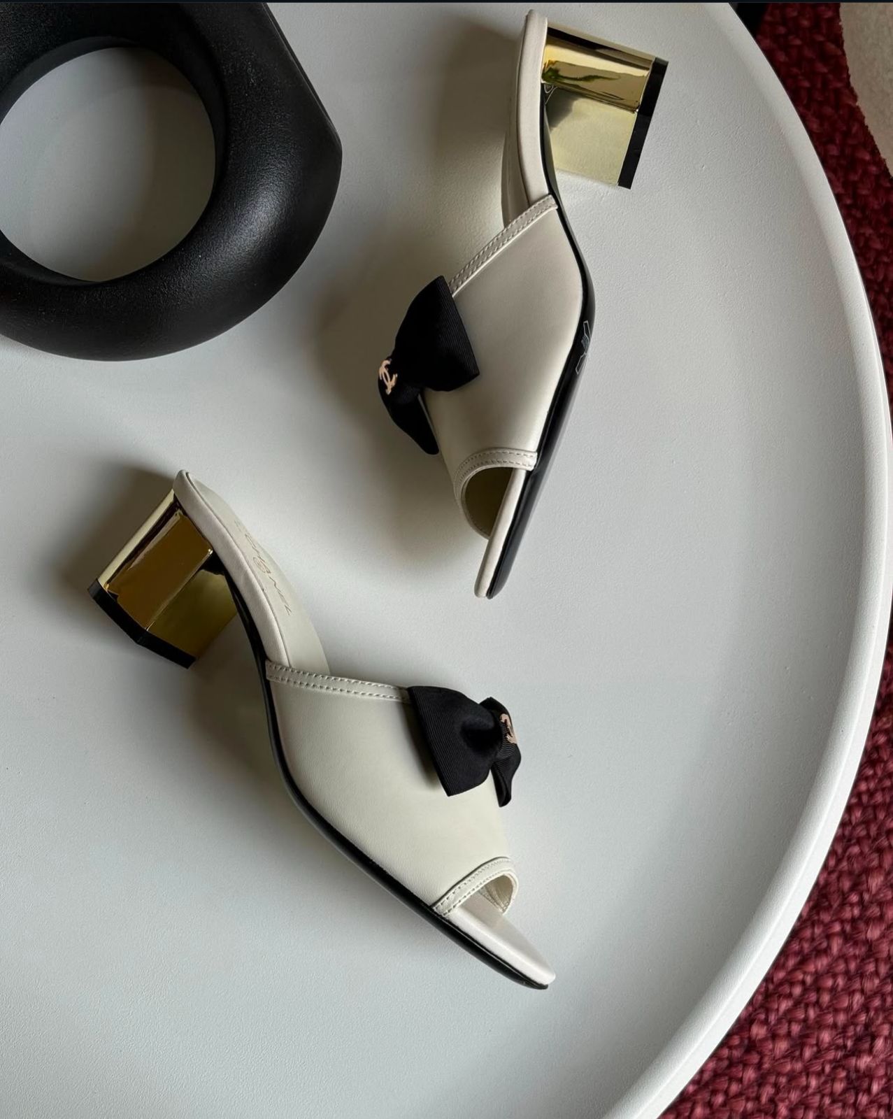 Kitten Bow Block Heels