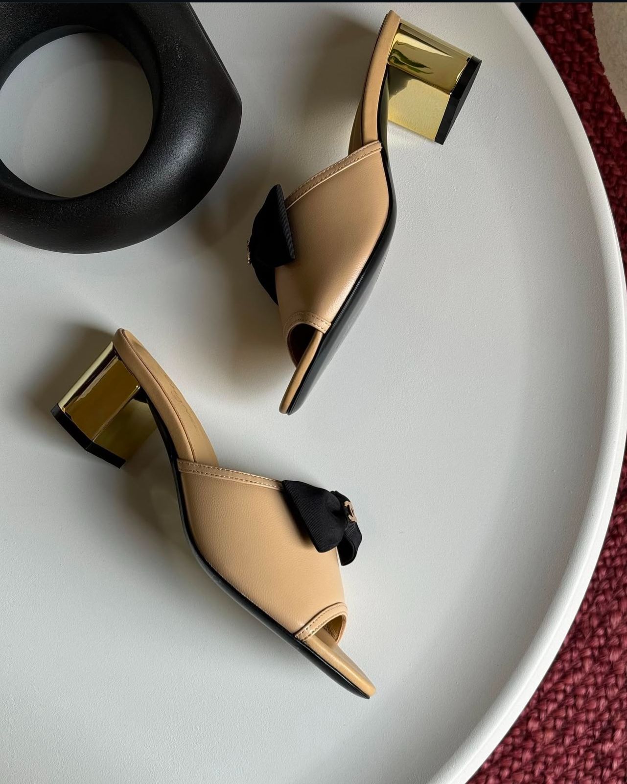 Kitten Bow Block Heels