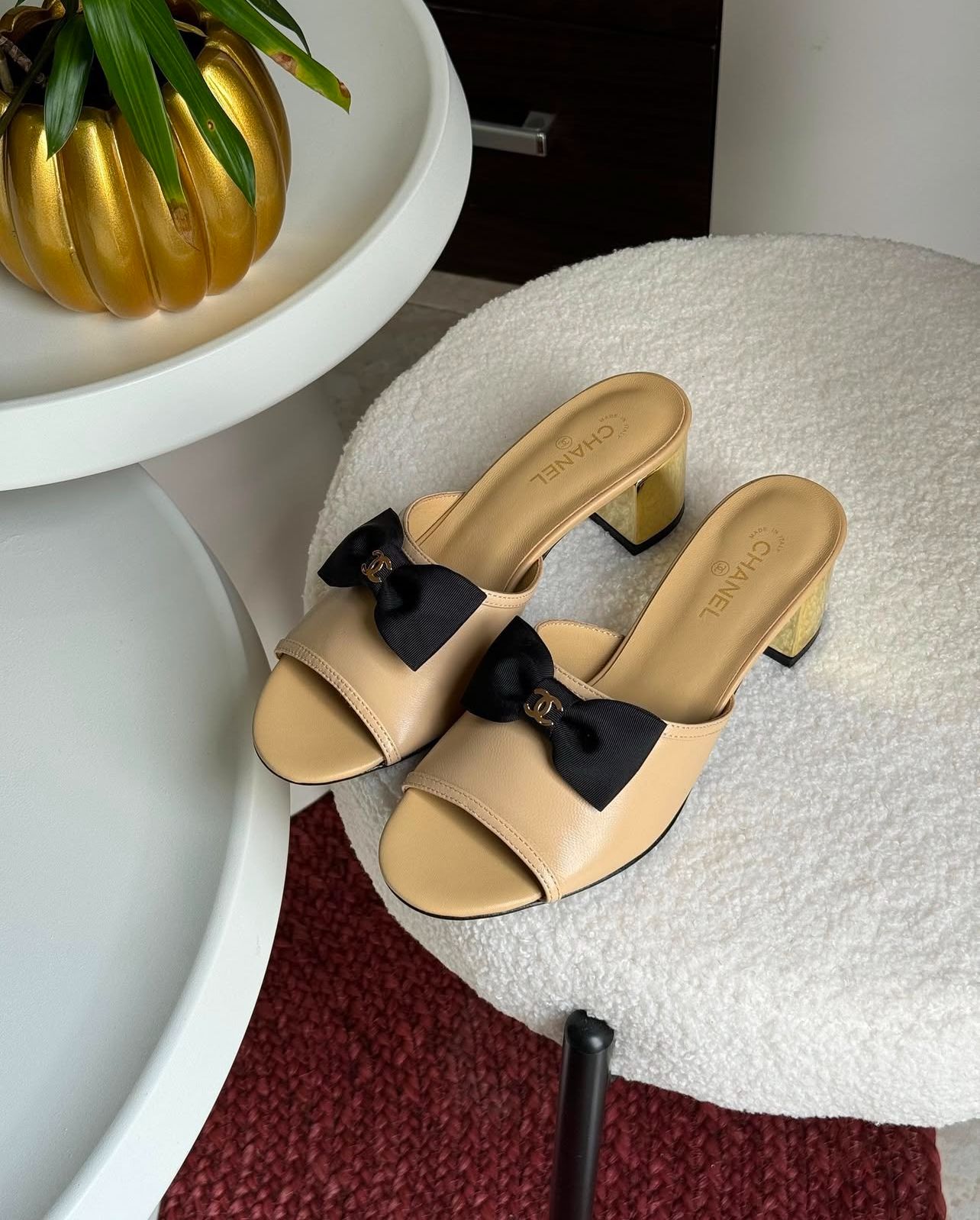 Kitten Bow Block Heels