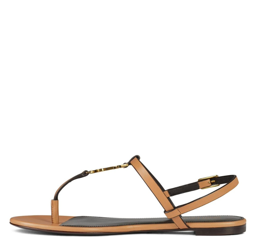 YSL MONOGRAM Nude Sandal