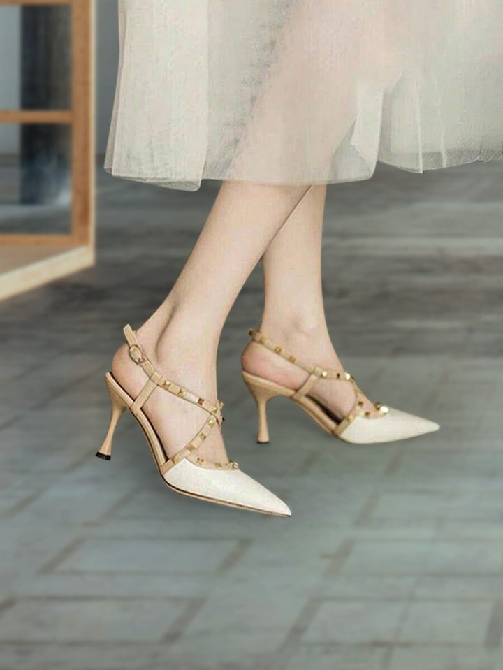 SR-Studded Pointy Heels