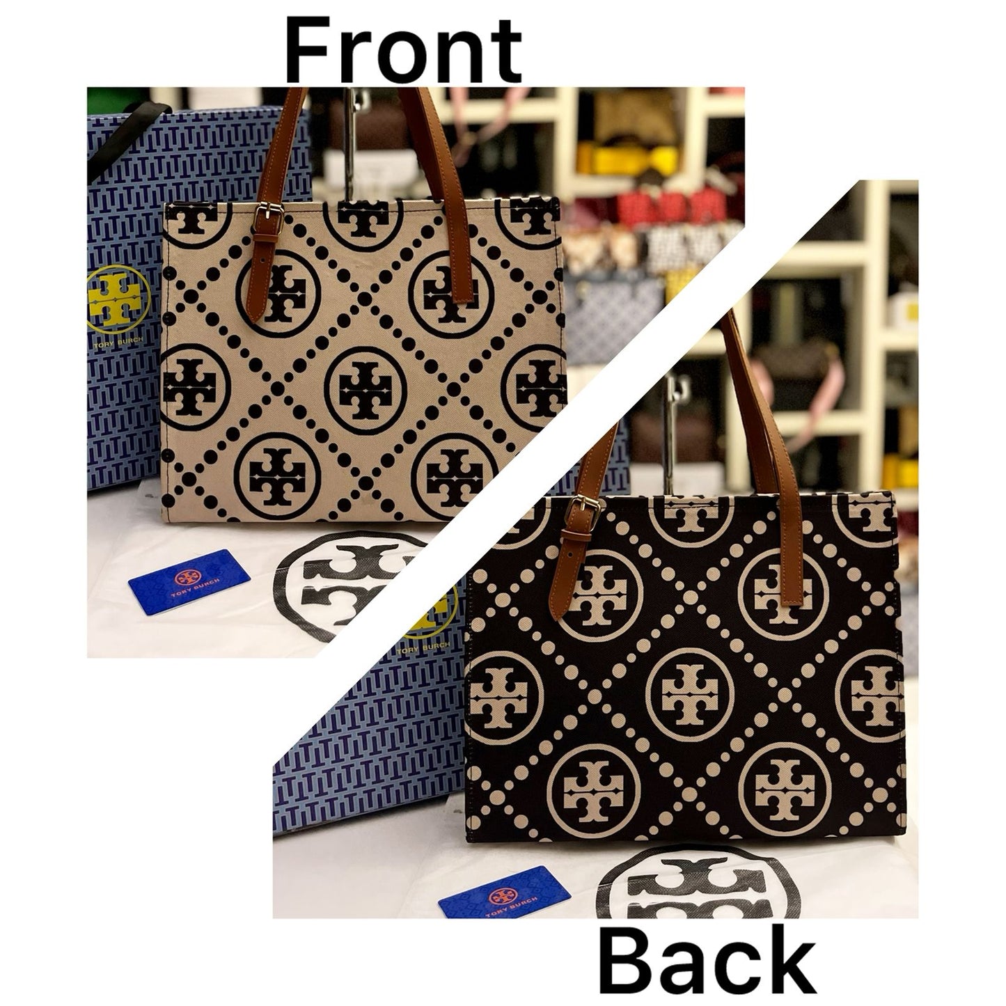 T-B Tote Bag Black foan