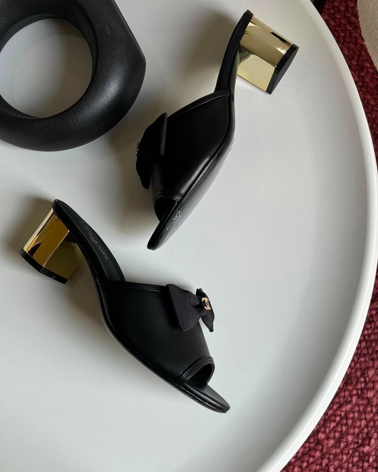 Kitten Bow Block Heels