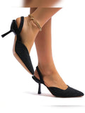 DEJA VU STONE HEEL BLACK