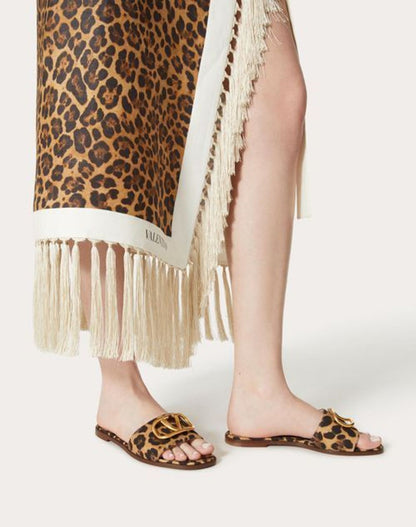 V Leapord Slipper