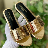 Croco-Dile Gold Flat