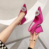 Z-R Triangle Heel Shoes With Multi Colors