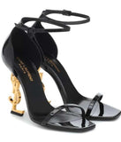 BLACK BEAUTY GOLD HEEL OPYUM SANDLE