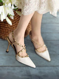 SR-Studded Pointy Heels