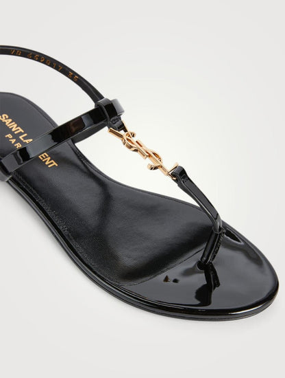YSL MONOGRAM BLACK Sandal
