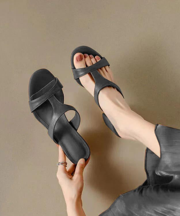 H- Roman Sandal Black