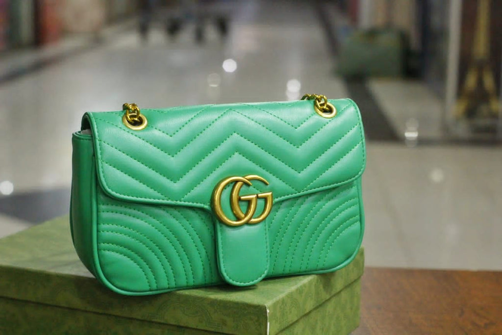 Gucci marmont bag on sale green