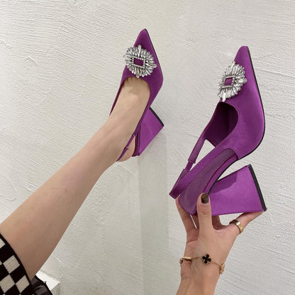 Z-R Triangle Heel Shoes With Multi Colors