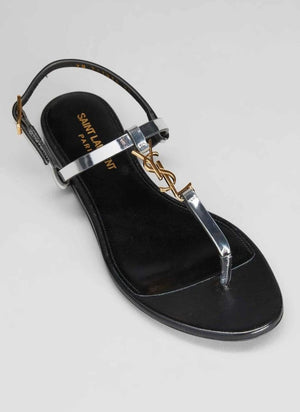 YSL MONOGRAM Silver Sandal