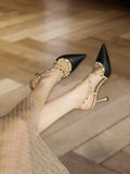 SR-Studded Pointy Heels