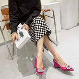 Z-R Triangle Heel Shoes With Multi Colors