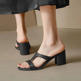 H- Roman Sandal Black