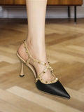 SR-Studded Pointy Heels