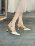 SR-Studded Pointy Heels