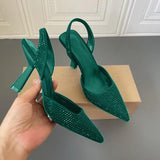 DEJA VU STONE HEEL GREEN