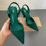 DEJA VU STONE HEEL GREEN