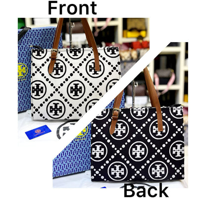 T-B Tote Bag Black White