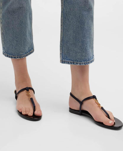 YSL MONOGRAM BLACK Sandal