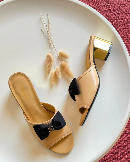 Kitten Bow Block Heels
