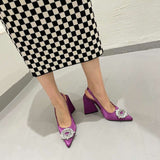 Z-R Triangle Heel Shoes With Multi Colors